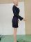 Hot selling solid color long sleeved one-piece lined dress