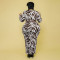 Leopard print slim fashion large dress