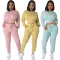 Plush sweater leisure sports 2-piece set