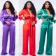 Slip color Ding cloth strap Lapel straight tube set