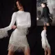 Round neck long sleeve dress