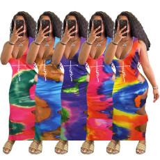 Tie dyed large sexy dress