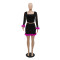 Long sleeve top with buttock wrapped skirt (two-piece set)