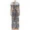 European and American large women's printed bandage fashion casual two-piece set large women's fashion set