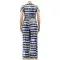 European and American large women's printed bandage fashion casual two-piece set large women's fashion set