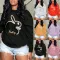 Sweater round neck embroidery long sleeve T-shirt
