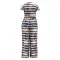 European and American large women's printed bandage fashion casual two-piece set large women's fashion set