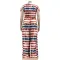 European and American large women's printed bandage fashion casual two-piece set large women's fashion set