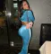 Sexy velvet waistless casual suit