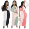 Color blocking thread hollow sexy long dress