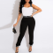 Sexy suspender letter casual Jumpsuit