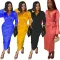 Sexy slim Irregular Deep V Long Sleeve Dress