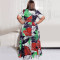 Printed long casual two wear large dress