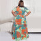 Printed long casual two wear large dress