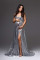 Sleeveless suspender split Sequin maternity dress