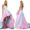 Sexy chest wrap off shoulder dress wedding dress