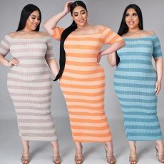 Large loose stripe pit stripe dress
