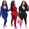 Leisure and fashion big pit zipper suit