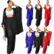 Ultra wide lace up sleeve cardigan micro pleated Wide Leg Pants Set