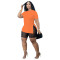 Summer new pure color split T-shirt, Mesh Shorts (including underwear) two-piece set