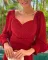 Long sleeve long skirt wedding dress