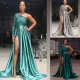 Sexy long sleeve split evening dress