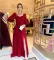 Long sleeve long skirt wedding dress