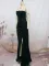 Sexy one line collar split tail banquet dress