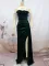 Sexy one line collar split tail banquet dress