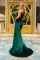 Sexy one line collar split tail banquet dress
