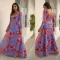 Chiffon print gas large swing skirt Holiday Beach skirt
