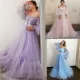 Off shoulder mesh long sleeve dress dress