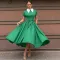 Dress with shirt collar and waist belt