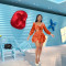 Long sleeve shirt drawstring tassel two piece set