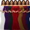 Sexy fashion solid color one shoulder dress