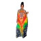 High elastic soft mopping fat woman loose position Printed Dress