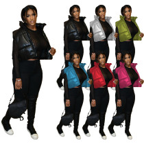 Fashion padded cotton leather jacket