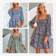 Casual lotus leaf hem dress