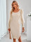 Slim fashion wave point knitted dress