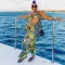 Bra sexy printed high waist pants Wide Leg Pants Set