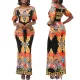 Sexy fashion digital print national style dress