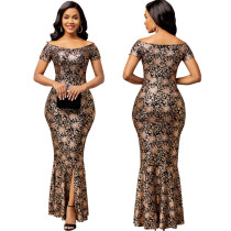 Sexy fashion slim off shoulder dress