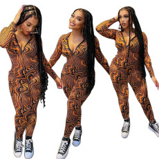 Printed picture color Jumpsuit