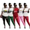 Fashion printed short sleeve pants two-piece set