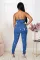 Fashion bra women's wear slim jeans Jumpsuit