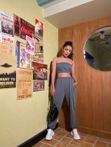 Fashion bra loose Casual Pants Set