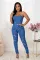 Fashion bra women's wear slim jeans Jumpsuit