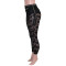 Casual stretch printed lace high waist trousers