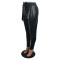 Casual solid leather pants