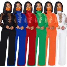 Long sleeve top loose Jumpsuit
